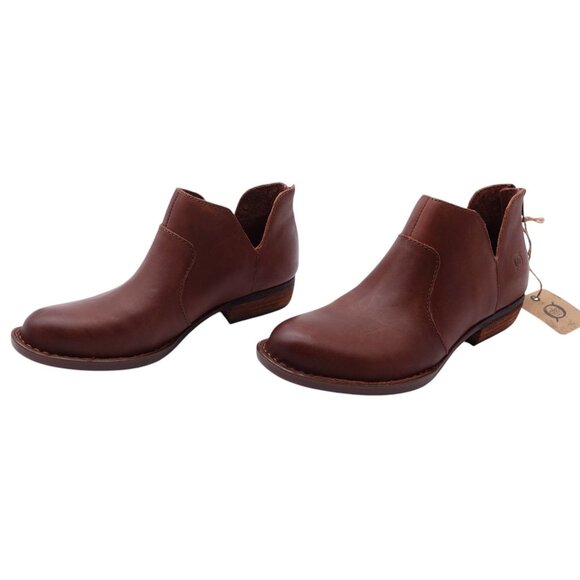NWT Born Kerri Bootie Sz 6.5 Rust Tobacco Distressed Leather Handcrafted Pull On - Picture 6 of 14